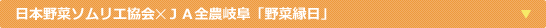 日本野菜ソムリエ協会✕ＪＡ全農岐阜「野菜縁日」